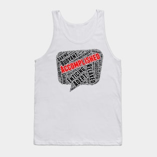 Positive Words, Positive Vibes, Quotes Tank Top